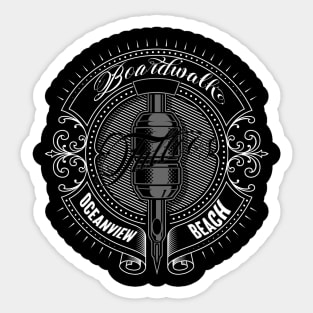 Boardwalk Tattoo dark version Sticker